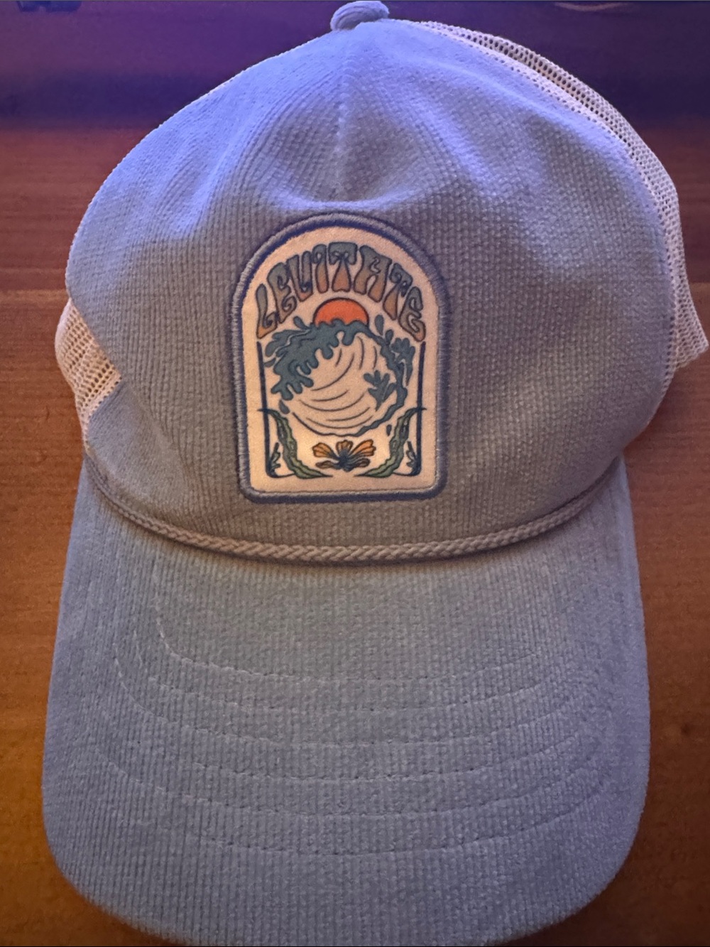 Levitate Light Blue In The Curl Trucker Cap